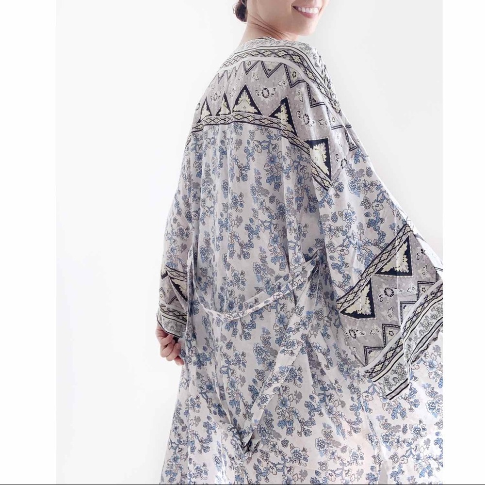 DREAMY LONG KIMONO DUSTER - FLORAL AZTEC - Picture 8 of 9